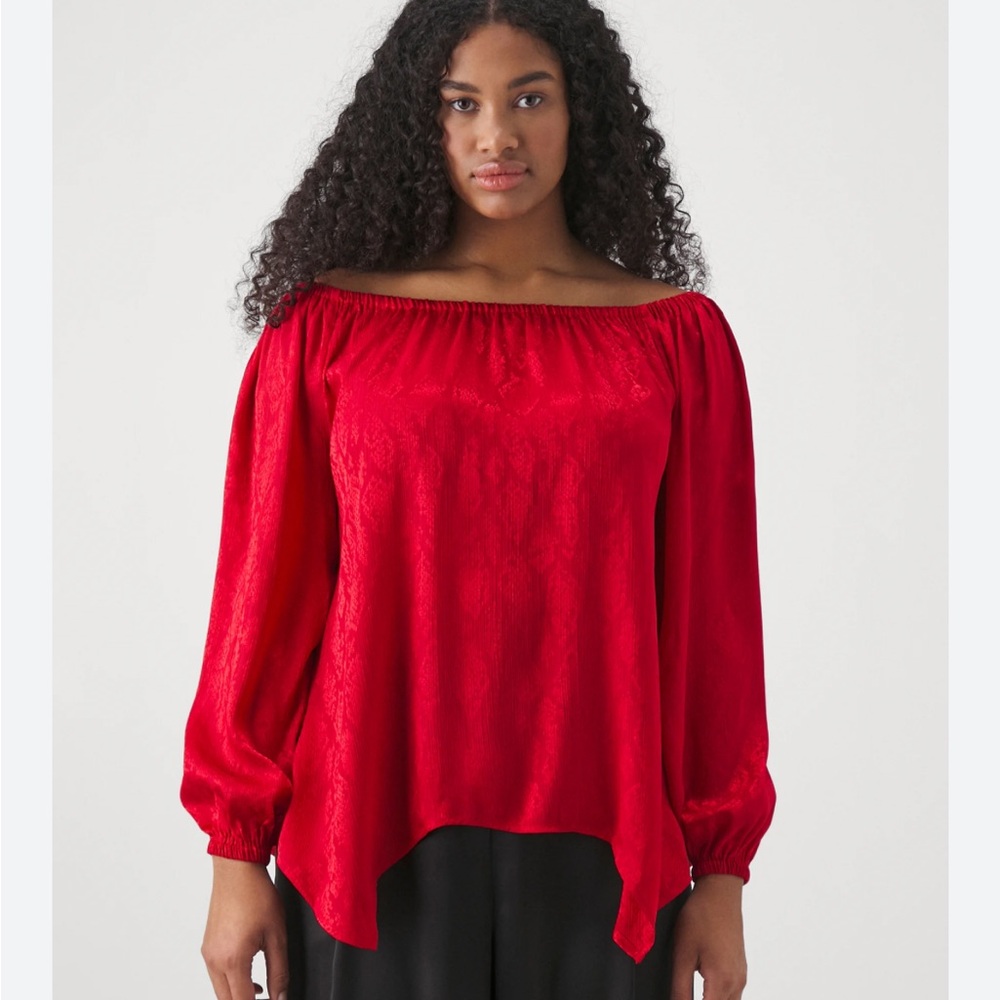 Michael Kors Crimson Hankerchief Hem Size 2X Top, NWT